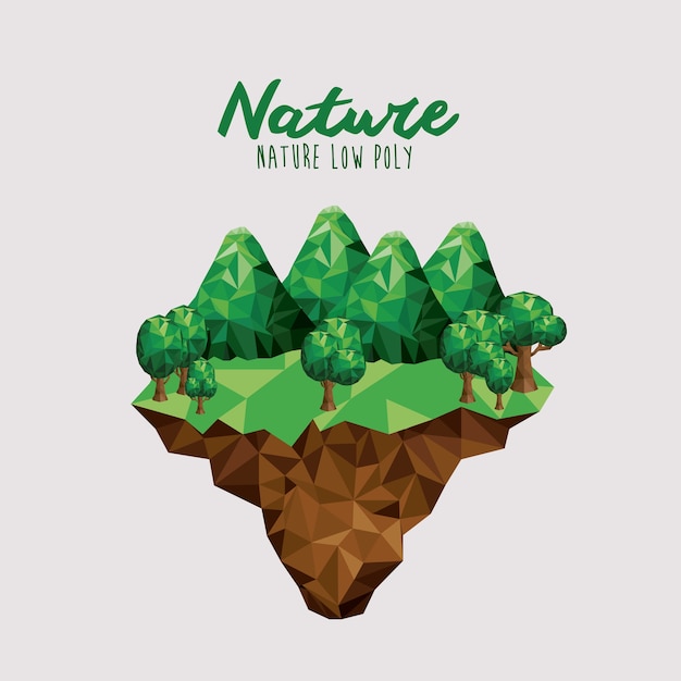 diseño de montaña baja poli