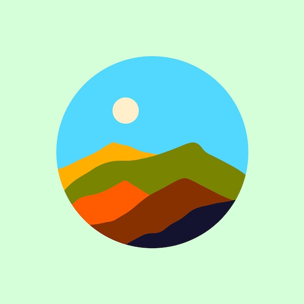Diseño de montañas hermosas para su diseño
