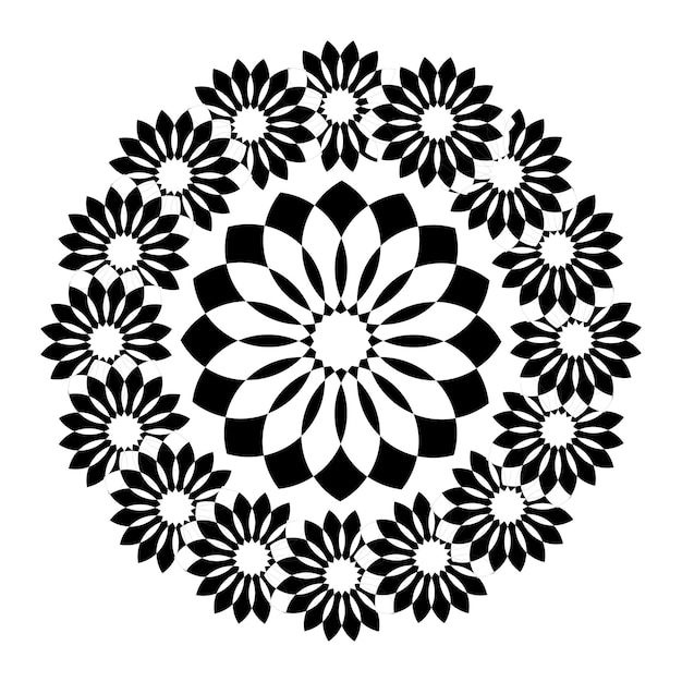 Diseño de motivo simple de marco redondo