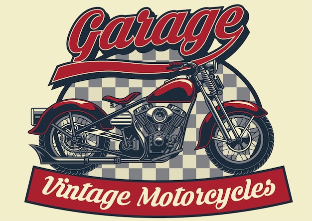 Diseño de motocicleta vintage