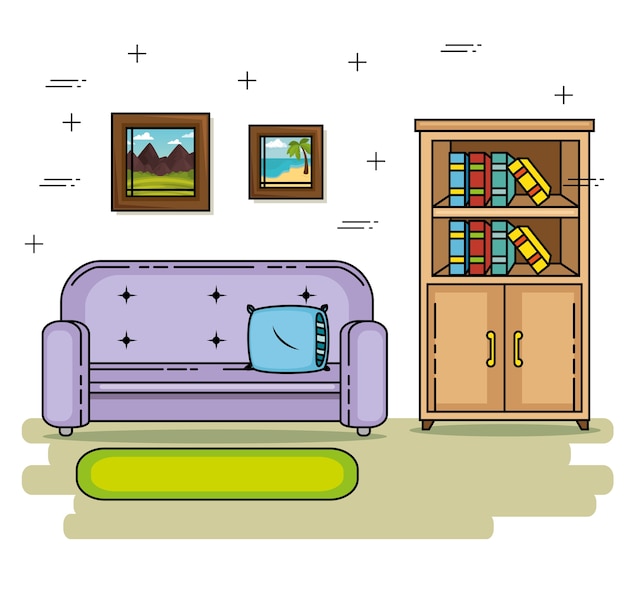 Vector diseño de muebles para el hogar