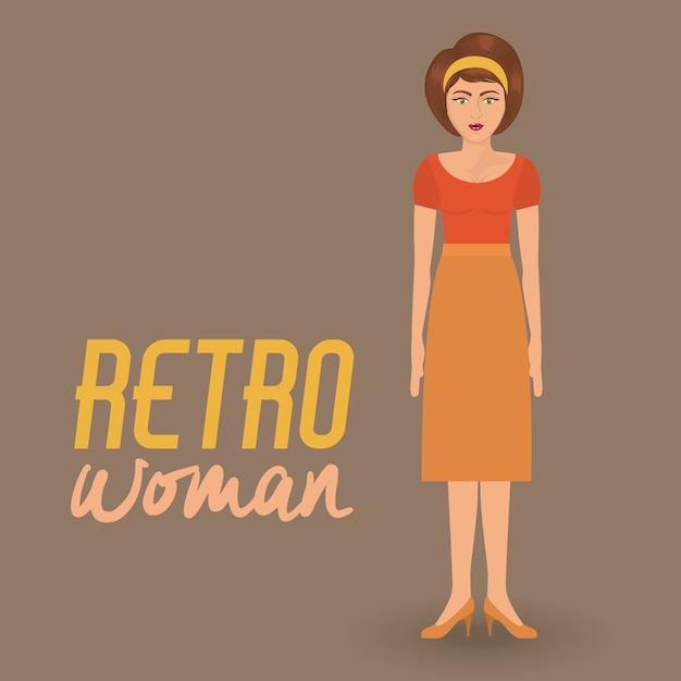 Diseño de mujer retro