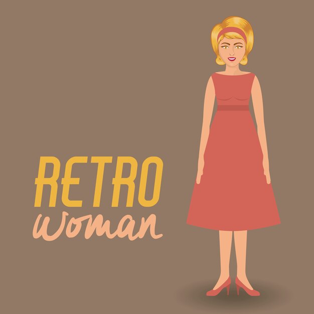 Diseño de mujer retro