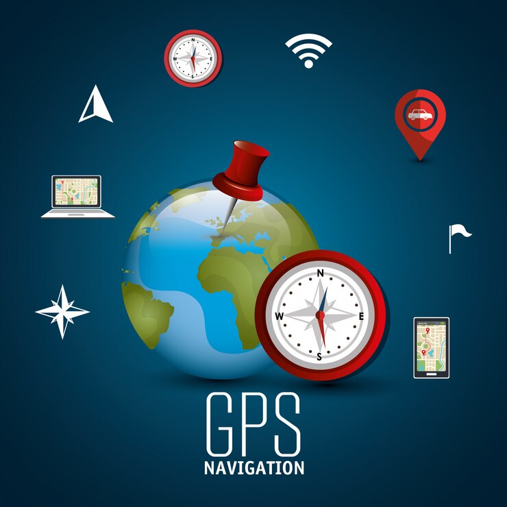 Vector diseño de navegación gps
