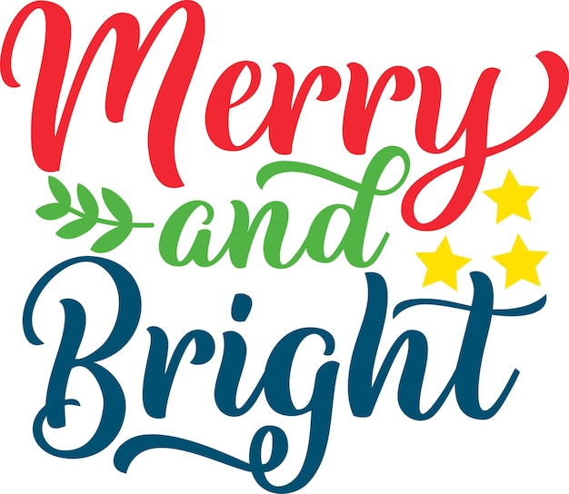 Diseño de Navidad Feliz y Brillante