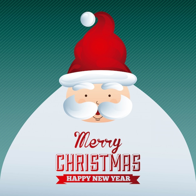 Diseño de Navidad sobre fondo azul ilustración vectorial