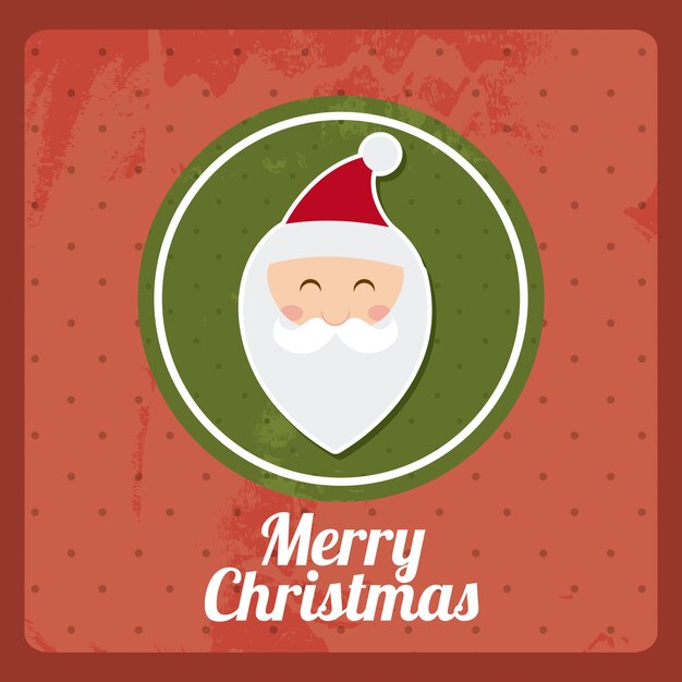 Diseño de Navidad sobre fondo punteado ilustración vectorial
