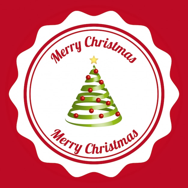 diseño de navidad sobre fondo rojo
