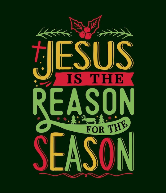 Diseño navideño de Jesús Jesús es el motivo de la temporada