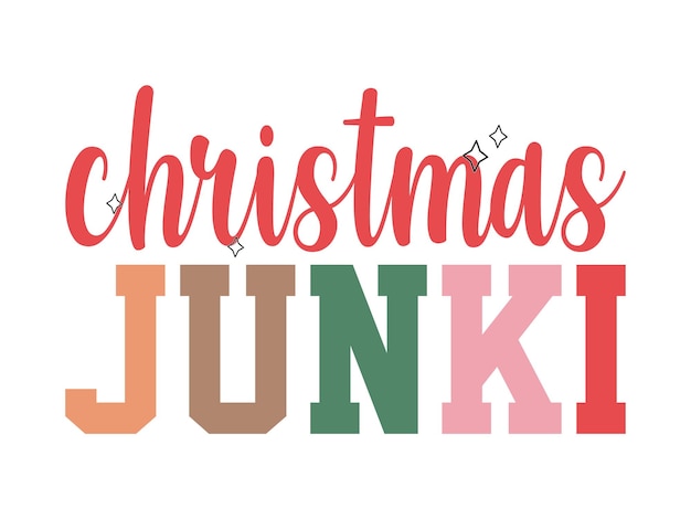Diseño navideño retro Plantilla de diseño SVG navideño retro Feliz Navidad Ilustración vectorial