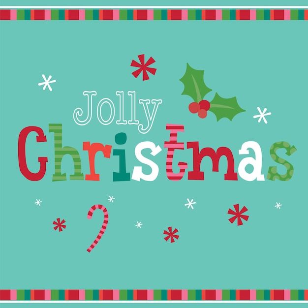 Diseño navideño con vector de letra Feliz Navidad