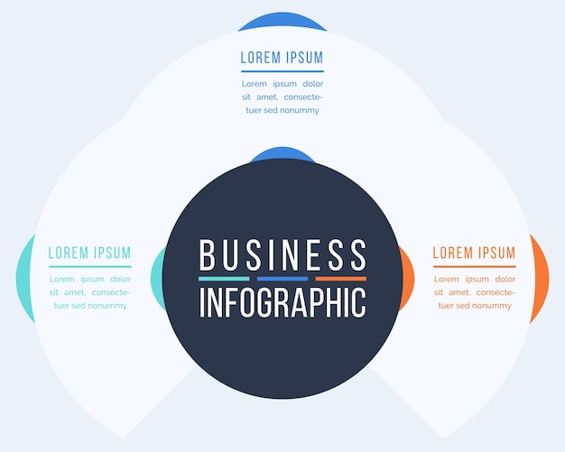 Diseño de negocios infográfico 3 opciones