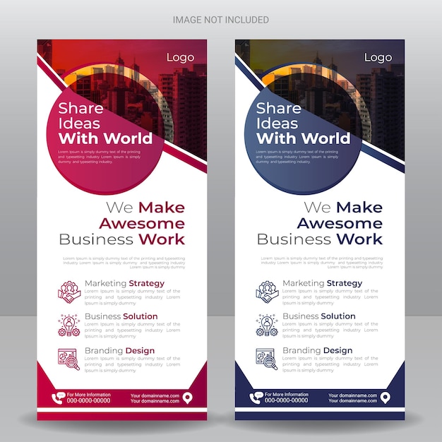 Diseño de negocios roll-up diseño de banner negocio de marketing creativo