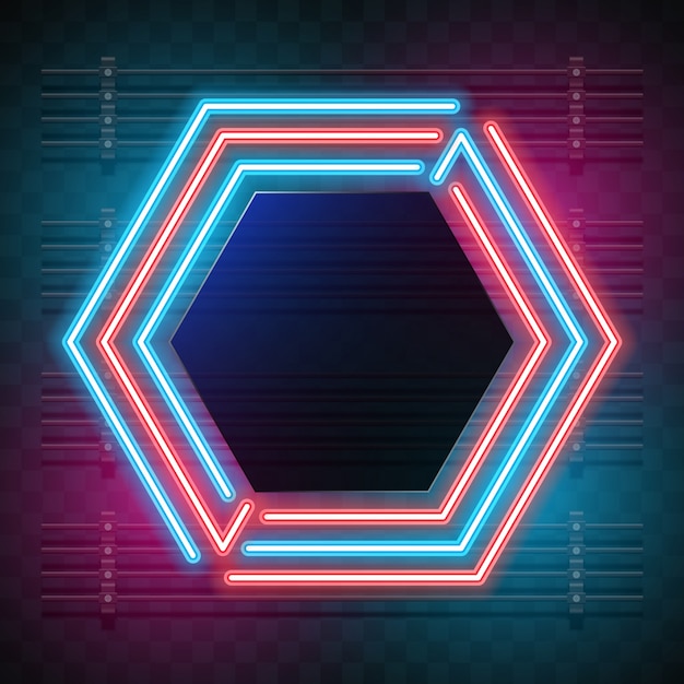 Diseño neón hexagonal