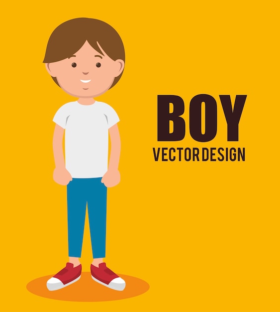 Vector diseño de niño feliz