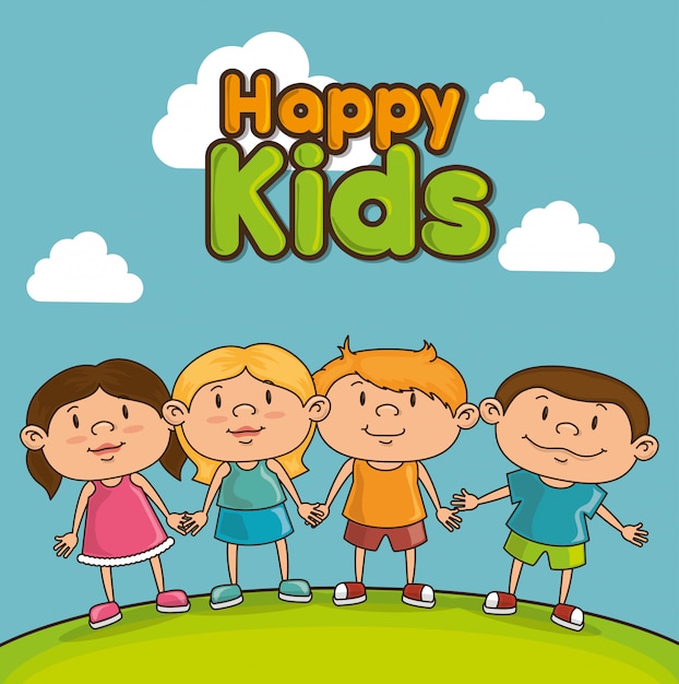 diseño de niños felices