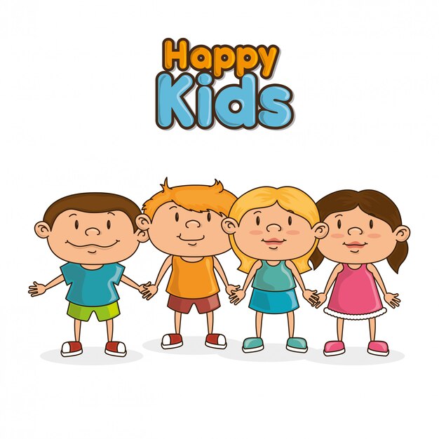 Diseño de niños felices