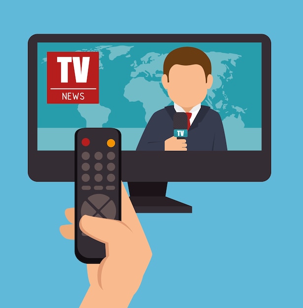 Vector diseño de noticias de televisión