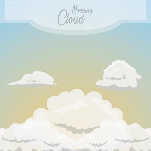 Vector diseño de nubes de la mañana