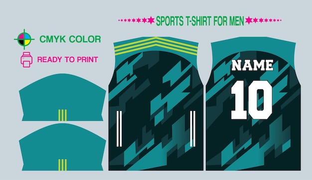 Diseño de nueva camiseta de cricket de fútbol vectorial para el archivo de impresión de cmyk