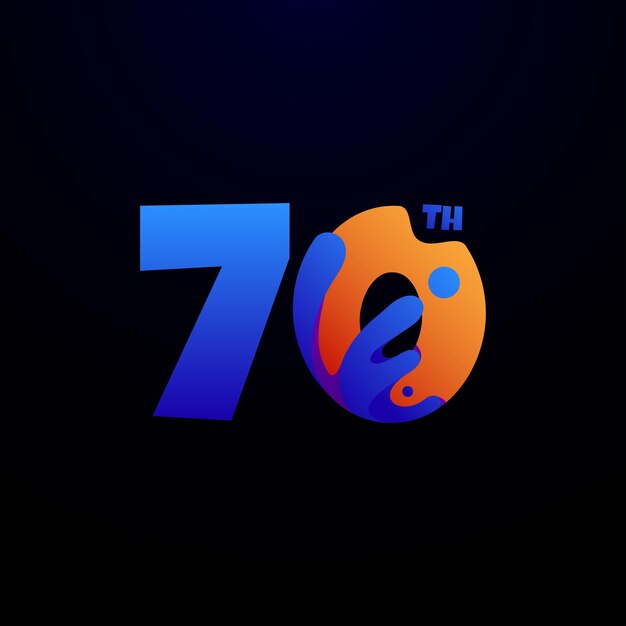 Diseño de número de aniversario para celebrar el momento