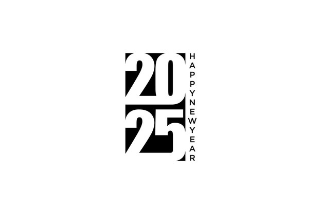 Diseño de números 2025 para un feliz año nuevo