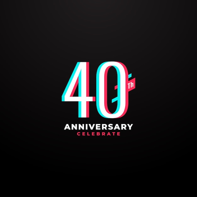 Diseño de números de aniversario para celebrar el saludo