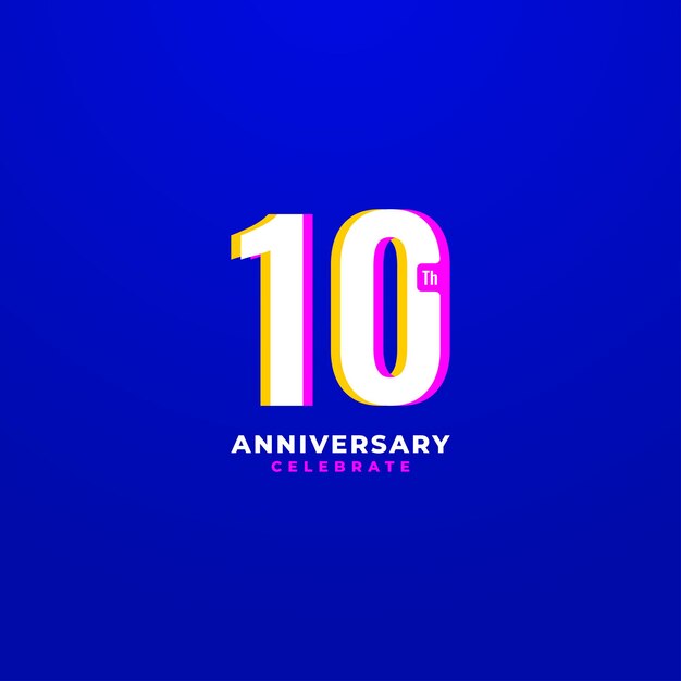 Diseño de números de aniversario para celebrar el saludo