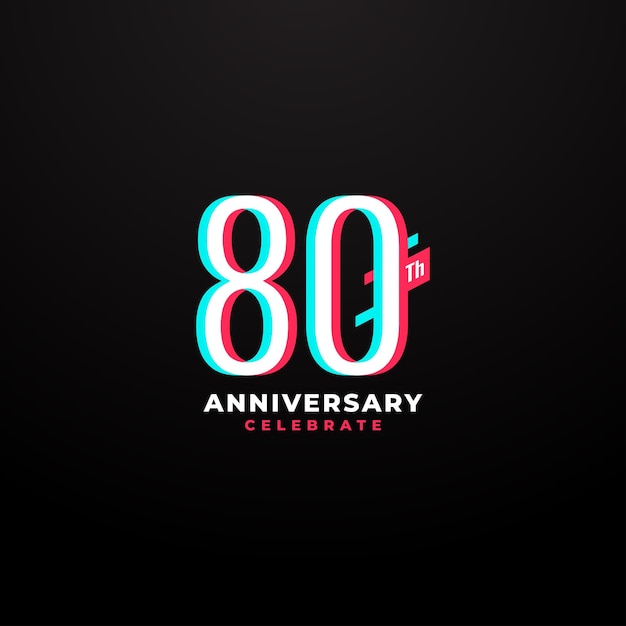 Diseño de números de aniversario para celebrar el saludo