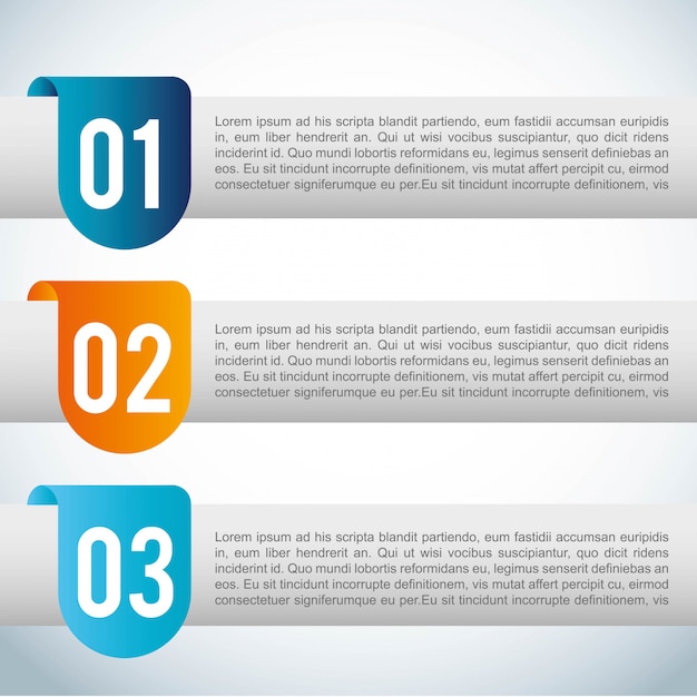 Diseño de números sobre fondo azul ilustración vectorial