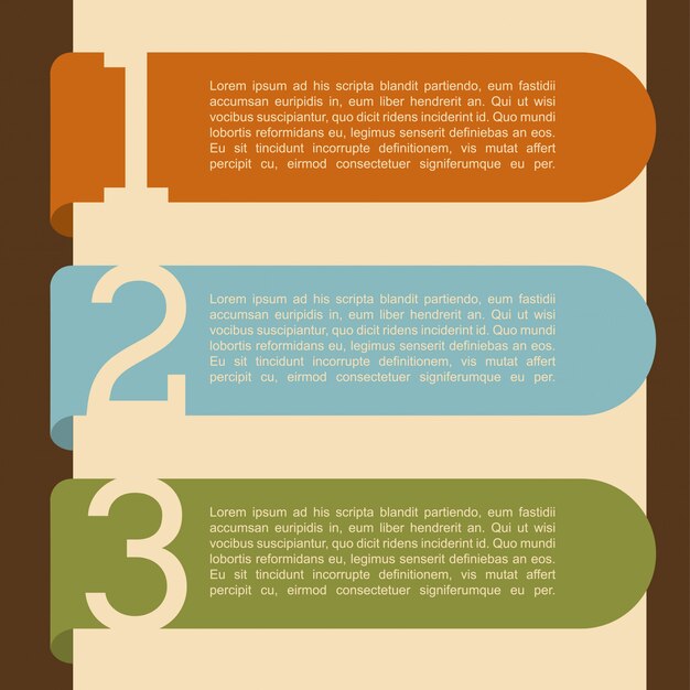 Diseño de números sobre fondo marrón ilustración vectorial
