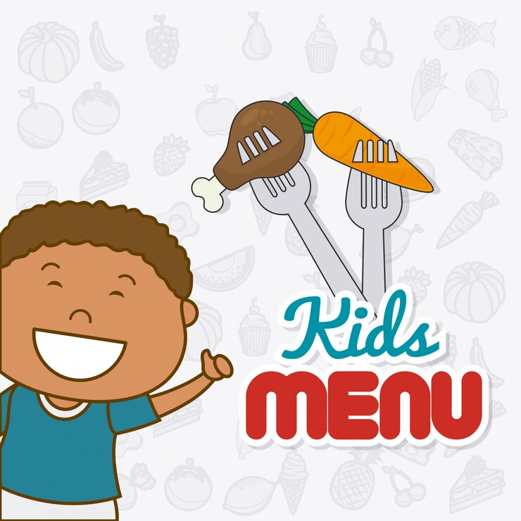 Vector diseño de nutrición infantil.