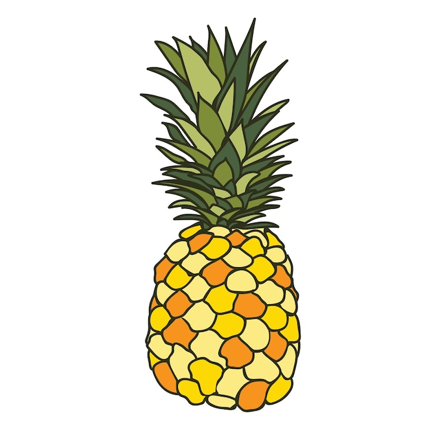 Diseño de objeto aislado de imagen de piña