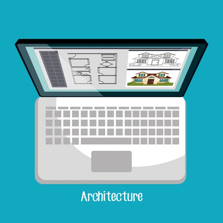 Vector diseño de obra arquitectónica