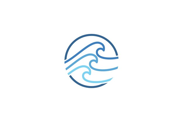 diseño oceánico con logotipo de agua