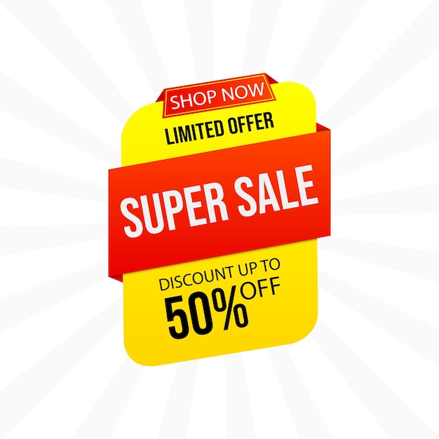 Diseño de la oferta especial de súper venta