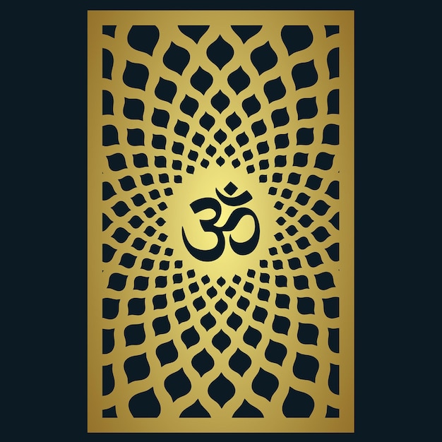 El diseño de Om Jali Ohm cnc cortó el jali corian jali para la puerta del templo Mandir, la ventana, etc.