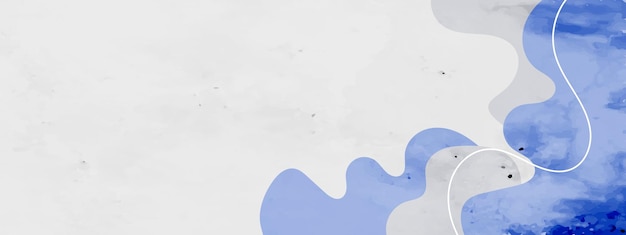 Diseño de onda minimalista azul con fondo de acuarela y perfecto para presentaciones de sitios web y gráficos de redes sociales