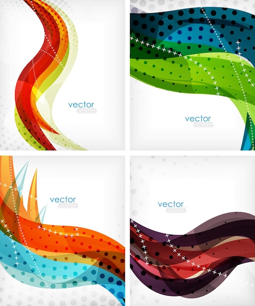 Vector diseño de onda de negocios que fluye colorido