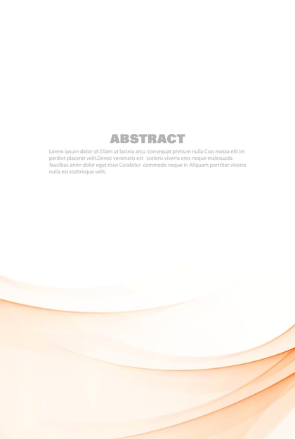Diseño de onda suave swoosh naranja brillanteFlujo de líneas naranjas transparentes Fondo de onda abstracta
