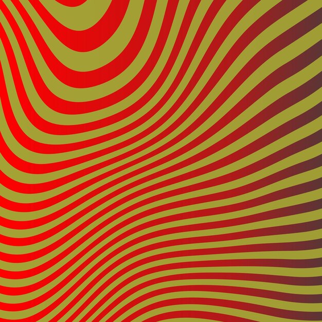 Un diseño de onda verde y rojo con remolinos rojos y verdes.