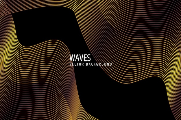 Diseño de ondas abstractas vectoriales