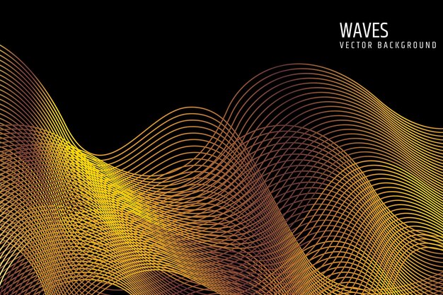 Diseño de ondas abstractas vectoriales