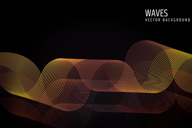 Diseño de ondas abstractas vectoriales