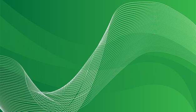 Diseño de ondas verdes abstractas para presentaciones y volantes