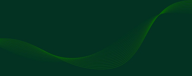 Diseño de ondas verdes abstractas