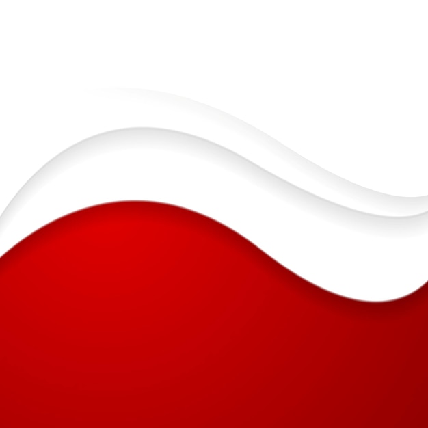 Vector diseño ondulado abstracto rojo y blanco fondo vectorial