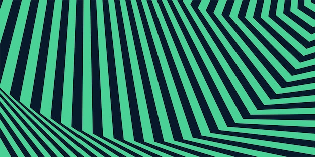 Diseño ondulado de la línea diagonal de rayas azul oscuro y verde