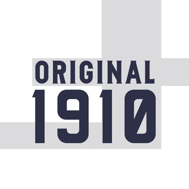 Diseño original de citas de cumpleaños para 1910