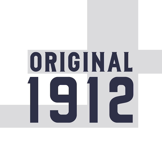 Diseño original de citas de cumpleaños para 1912